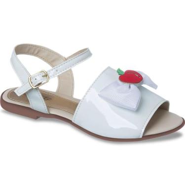 Imagem de Sandália Infantil Feminina Confortável Escolar - Pepite, 27, Branco