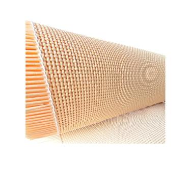 Imagem de Palhinha Indiana Quadriculada Palha da India Forro Fibra Natural Tela Rattan Celulose 80cm - Creme Salmão Claro (50cm)