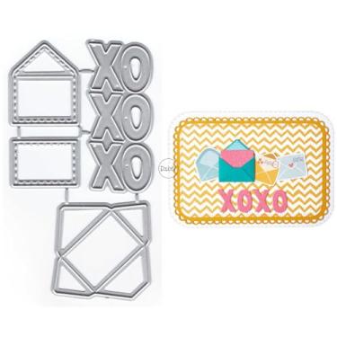 Imagem de DzIxY Love Envelope matrizes de corte de metal para fazer cartões, papel em relevo, recortes, scrapbook, máquina, estêncil, bolsos de armazenamento, suprimentos