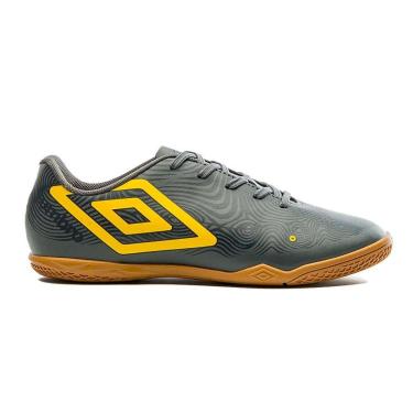 Imagem de Chuteira Umbro Orbit Futsal Grafite/Amarelo-Unissex