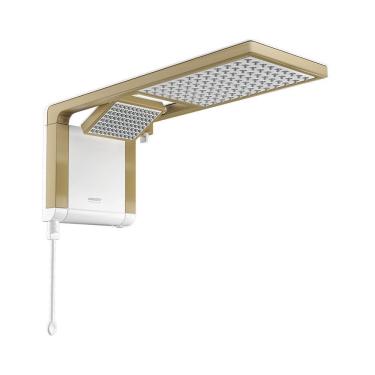 Imagem de Chuveiro Lorenzetti Acqua Duo Ultra Eletrônico Branco-matte Gold 127v (5500w)