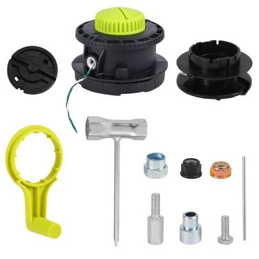 Imagem de Kit de Substituição da Cabeça Corte para Roçadora, Conjunto Cabeça Corte para Aparador de Relva Ryobi Reel Easy+ com Avanço Incremental e Eixo Reto RY15526 RY1557 RY15529