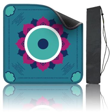 Imagem de Tapete Mahjong 80×80 Cm, 3 Mm — Antiderrapante E Antirruído, Base Em Borracha Natural, Bolsa De Armazenamento Incluída — Perfeito Para Poker, Cartas, Fichas E Dominó(Green)