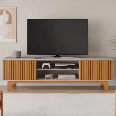Imagem de Rack Para Tv Até 70" Trunfo Jcm Movelaria - Cinamomo/off