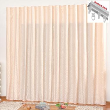 Imagem de Cortina Em Jacquard Bahamas 4,00 X 2,70 Para Trilho Suisso - Palha