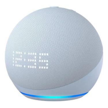 Imagem de Amazon Echo Dot 5ª Geração Alexa Azul Com Relógio Sem Caixa