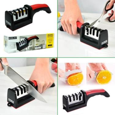 Imagem de Afiador Amolador Facas Tesouras 4 In 1 Profissional - Kokay