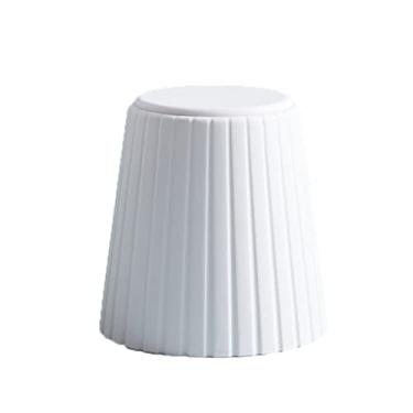 Imagem de ZABEES Banqueta de plástico grosso sólido para adultos, simples, comercial, banco alto empilhável, para sala de estar, assento acolchoado