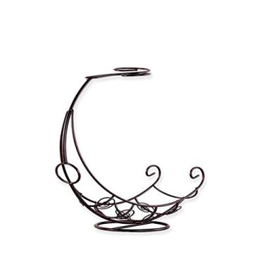 Imagem de Cesta de vinho de ferro forjado europeu criativo navio pirata pendurado em duas taças de vinho rack de vinho