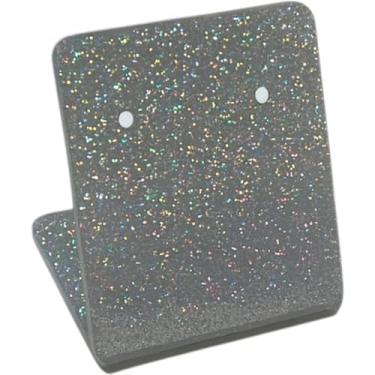 Imagem de Kit 10 Expositor Acrílico Glitter Porta Brincos Bijuterias(Acrílico Glitter,10 Unidades)