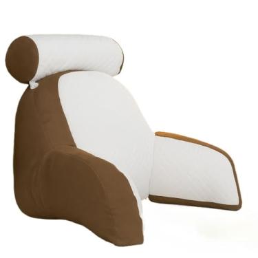 Imagem de Almofada de apoio lombar multifuncional- suporte de leitura confortável(Marrom)