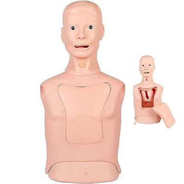 Imagem de Modelo de tubo gástrico de intubação endotraqueal meio corpo manequim para prática de enfermagem simulador de manequim tubo gástrico modelo de treinamento de alimentação nasogástrica lavagem gástrica