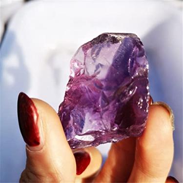 Imagem de Decoração de casa cheia de textura, cristais de ametista polidos naturais, pedras preciosas, presentes de cascalho, cristal natural (Cor: Borgonha, Tamanho: 500g)