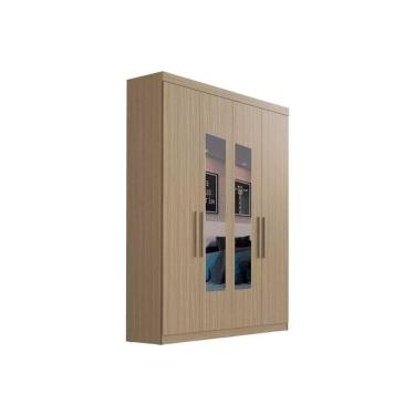 Imagem de Guarda Roupa 4 Portas (2 C/ Espelho) E 2 Gavetas Ph 1714 Cedro - Herval