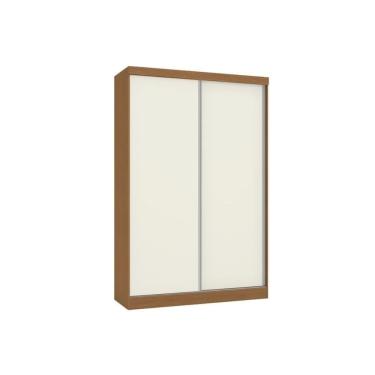 Imagem de Guarda Roupa Solteiro 2 Portas De Correr E 2 Gavetas N571 Flex Canela/canela Ou Off White - Kappesberg