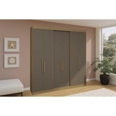 Imagem de Guarda Roupa Casal 6 Portas E 2 Gavetas Ph 1804 Cedro/fendi - Herval