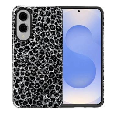 Imagem de TAMEFOX Compatível com Samsung Galaxy S25 Edge, capa protetora antiqueda e arranhões - Estética de guepardo leopardo preto