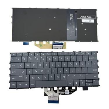 Imagem de Teclado para laptop HP OmniBook X 35.6 cm AI 14-FE SG-B7740-XUA SN1D80B10 US Layout com luz de fundo, botão liga/desliga com tecla Ai (cinza)