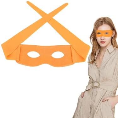 Imagem de HATINXIA Máscaras para os olhos de fantasia de Halloween, máscara de baile de máscaras de super-herói, cosplay, acessórios de festa, adereços para homens e mulheres, amarelo