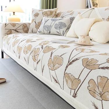 Imagem de HGTRH Capa de sofá em forma de L sofá grande sofá de canto, capa de sofá sofá de canto forma L para couro, capa de sofá antiderrapante em forma de L, capa de sofá de pelúcia XGG paisagem doméstica