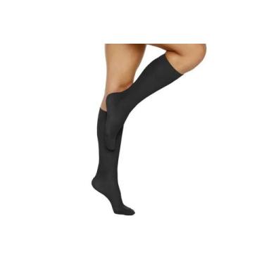 Imagem de Meia 3/4 Suave Compressão Com Ponteira 13-17Mmhg Kendall Preta, P