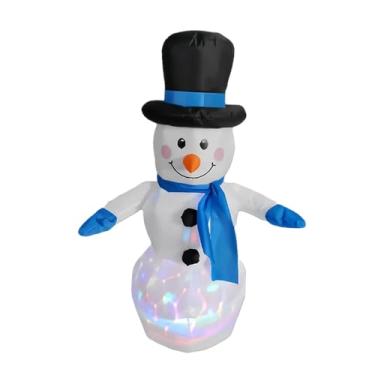Imagem de KiBcsLic Boneco de Neve Inflável de Natal, Enfeite Fofo com Luzes de LED, 1,2 m de Altura, Ideal para Pátio, Jardim, Quintal e Festas.