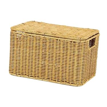 Imagem de Bothyi Cesto de vime para diversos objetos, organizador prático e decorativo, ideal para armários e cozinhas domésticas, 28 Cm X 18.5 Cm X