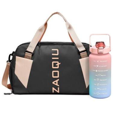 Imagem de Conjunto Garrafa E Bolsa Academia Escola Squeeze Trabalho Alça Reforça
