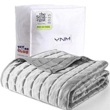 Imagem de Cobertor Pesado Refrescante YnM, Adultos, 100% Polietileno, para Dormir com Calor, Verão, Cinza, 9 kg, Tamanho Queen, King, 2,23 x 2,64 m