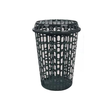 Imagem de Cesto De Roupa Suja Em Malha Com Tampa, Cesto Para Roupa