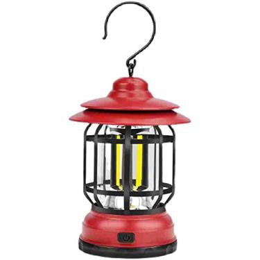 Imagem de Lanterna de Acampamento LED Pendurável Luzes Fadas Ajustáveis Bronze Retrô para Decoração Varanda e Jardim