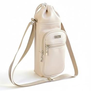 Imagem de Bolsa Térmica (MARFIM) GALANTE para Garrafa de 750 ML em Couro Sintético - Coleção Cores VERÃO 2026