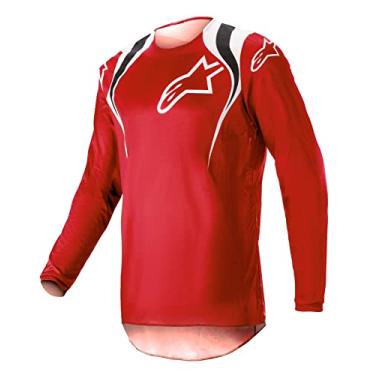 Imagem de Alpinestars 3761823-3120-XL: Camisa Fluida Narin Vermelho/Branco GG