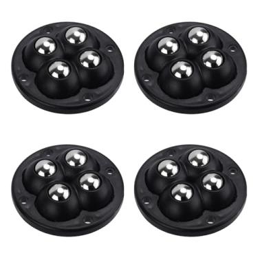 Imagem de 4 peças de rodas autoadesivas, controle deslizante de café para móveis de bancada, deslizadores, rodas de pequenos eletrodomésticos de fácil movimentação para eletrodomésticos de cozinha (redondas, 4