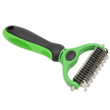 Imagem de aqxreight Ancinho de Subpêlo para Animais de Estimação Remoção de Nós Dupla Face Grooming Massage Dog Deshedding Brush para Filhote de Cachorro Cat L Os Flancos Rosa Removem 17 Pêlos e Eliminam a Queda de Pêlos de Animais de Estimação Nas Laterais do Subpêlo (L Verde Preto)
