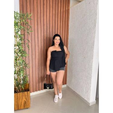 Imagem de Cropped Tomara Que Cia Com Bojo Detalhe Plissado Busto