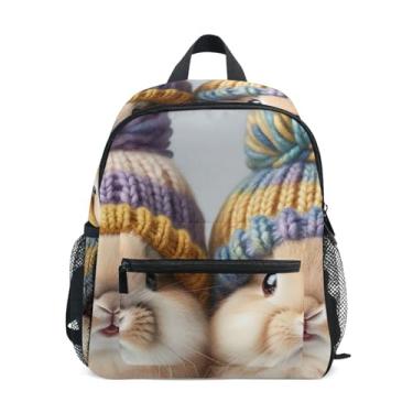 Imagem de Hamsters Cute Animals Simple Modern Toddler Backpack Backpack for Girls with Front Pocket, Safety Whistle for Ages 3-8