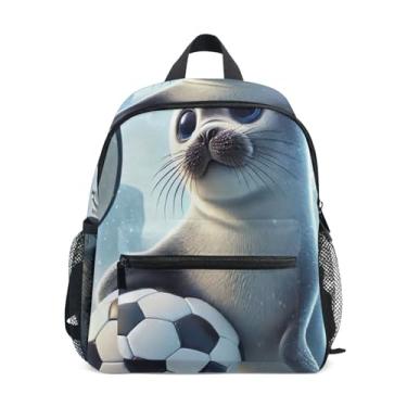 Imagem de GAIGEO Polar Seal Penguin Backpack for Kids Backpack for Preschool Girl with Front Pocket, Safety Whistle for Ages 3-8