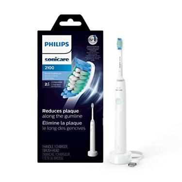 Imagem de PHILIPS Sonicare Escova de dentes elétrica 2100, escova de dentes elétrica recarregável, menta branca, HX3661/04