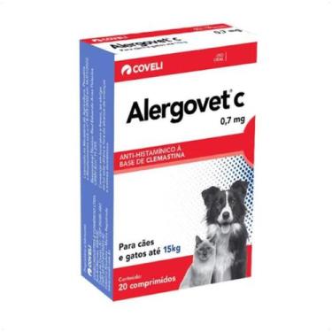 Imagem de Alergovet c 0,7mg com 20 comprimidos coveli para cães e gatos até 15kg