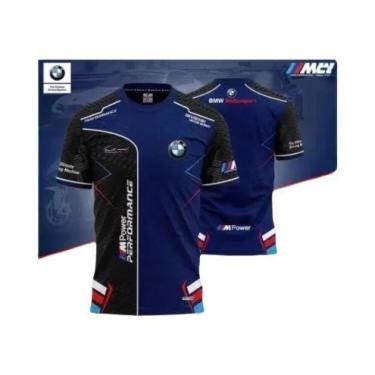 Imagem de Camiseta Masculina BMW De Verão Com Manga Curta, Estilo Esportivo Raci