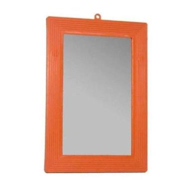 Imagem de Kit 3 Espelhos Retangular Moldura Plástica Laranja N.16 - Coa Facil