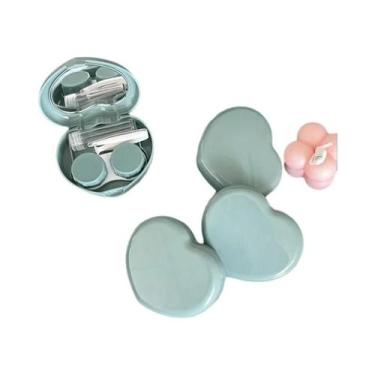 Imagem de Estojo De Lentes De Contato Colorido Com Espelho, Caixa De Armazenamen