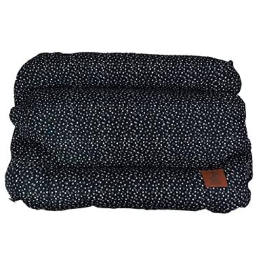 Imagem de Caminha De Cachorros E Gatos Cama Pet Dots Preta 80x60 Tamanho G