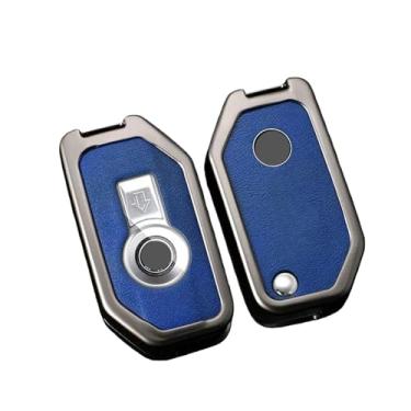 Imagem de Capa Protetora Para Chave De Motocicleta, Compatível Com Bmw R1250gs Adv Waterbird F850c400gt750gt, Controle Remoto, Acessório De Suporte Para Carro(E-type gun blue single shell,Packing Box)
