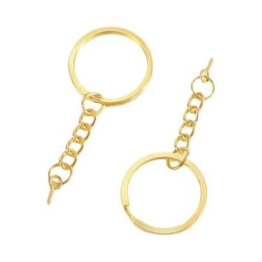 Imagem de Anéis De Chave Metálicos Em Branco De 25, 28 E 30mm, 10-20 Peças, Pino