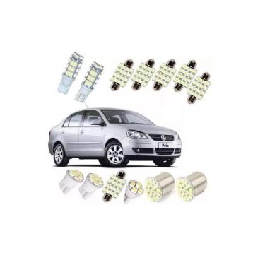 Imagem de Led Pingo E Torpedo Vw Polo Farolete Placa Teto Ré Kit