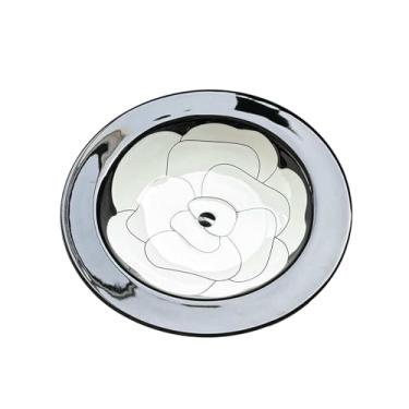 Imagem de Conjunto de utensílios de mesa de cerâmica camélia em relevo para uso doméstico - prato de 23 cm de profundidade