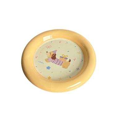 Imagem de Animais fofos sob o esmalte cerâmica chapéu de salada de arroz doméstico filhote de cachorro prato de 15 cm