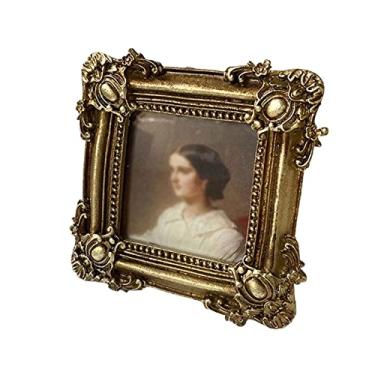 Imagem de Porta-fotos antigas em relevo, enfeite de mesa e pendurar na parede para galeria de fotos, decoração de arte, molduras para parede e mesa